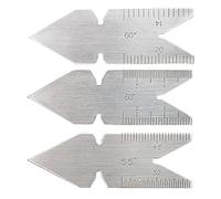 Genérico Stainless Steel Fishtail Center Gauge - 3 Pieces Fishtail Thread Lathe Cutting Tool - Stainless Steel Thread Gauges | for Metalworking Layout Marking Instrument Repair Equipment