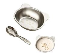 Genérico Stainless Steel Kids Plates, 450ml Fun Animal Rice Bowls, Feeding Dishes, Study & Lightweight, Easy-to-Clean, Stackable For Children, Camping, School, Home, Travel