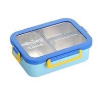 Genérico Stainless Steel Lunch Box 3 Compartments - Leakproof Dishwasher | | Metal Meal Container, Sectioned Food Storage, Portable Office Picnic Dish, Kitchen Dining Accessory Pro Max