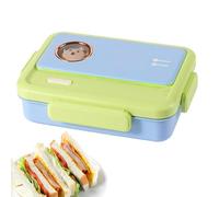Genérico Stainless Steel Lunch Box, Leak-Proof Food Compartment Storage Container, Sturdy Portable Organizer, Suitable for School Office Kindergarten Picnic Travel Camping Outdoor Meals