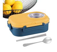 Genérico Stainless Steel Lunch Box, Stainless Steel Lunch Box for College Students, Triple Section Airtight Meal Prep Container, Heavy Duty Rust Resistant Design, Reusable Style for Fitness