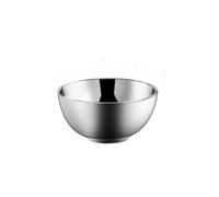 Genérico Stainless Steel Mixer Bow, Cuenco de arroz roscado de acero inoxidable, masa, sopa redonda, cuencos for Ramen aislados de doble capa, vajilla for el hogar, accesorios de cocina(11CM)