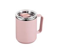 Genérico Stainless Steel Mug With Handle - 450ml Portable Coffee Mug,Reusable Metal Camping Water Cup With Lid & Handle, Insulated Cups Travel Tumbler Kids Adults