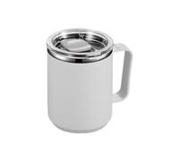 Genérico Stainless Steel Mug with Handle, Modern Insulated Metal Coffee Cup, 3.35x4.53x2.99 inches Compact Portable Reusable Water Cup, Ideal for Camping Homes Work and Outdoors