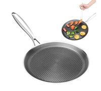 Genérico Stainless Steel Non-Stick Pan, Triple-Layer Toughness, 304 alloy, Non Stick Griddle, alloy Flat Grill, Classic Honeycomb Design, for Outdoor Barbacoa Stove