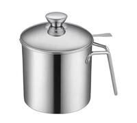 Genérico Stainless Steel Oil Dispensing Bottle - 2L Leakproof Container With Wide Mouth Fine Mesh Filter, Kitchen Oils Pot For Olive Oil Cooking | Refillable Dispenser For Home Restaurant BBQ Camping