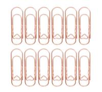 Genérico Stainless Steel Paperclip Pen Holder For Notebook | 12 Pieces Heart Shaped Pencil Paperclip, 8cm Journal Metal Penclip for Work Study Office Classroom School Home Journal Notebook Planner