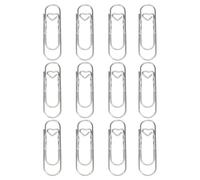 Genérico Stainless Steel Paperclip Pen Holder For Notebook | 12 Pieces Heart Shaped Pencil Paperclip, 8cm Journal Metal Penclip for Work Study Office Classroom School Home Journal Notebook Planner