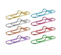 Genérico Stainless Steel Pen Holders - Metal Notebook Paperclip, Durable Clip Attachment | Desk Writing Accessory Organizer, Portable Slim Secure Stationery Carrying Solution With Classroom Workplac