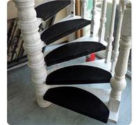 Genérico Stair treads Alfombra para Escaleras, Paquete De 2, 4, 10, 12, 15, 16, 20 Unidades, Peldaños De Escalera Redondeadas De Madera, Fácil De Limpiar Y(2 pcs,L W 22cm x 55cm)