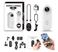 Genérico Stallion Frames Body Camera, Stallion Frames 4k Mini Handsfree Bodycam, 2025 Wearable Video Sports 1080p Cameras, For Sports, Cycling, Traveling, etc. (White Standard,1080P)