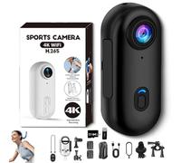 Genérico Stallion Frames Body Camera, StallionFrames 4K Mini HandsFree BodyCam, Portable Wearable Mini Action CAM with Magnetic Clip, for POV, Cycling, Diving (Black-High Version,4K)