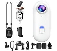 Genérico Stallion Frames Body Camera, Stallionframes 4K Mini Handsfree Bodycam, Stallionframes Camera Wearable Magnetic Body Cameras with Audio & Video Recording, for Bike Riding, Pets (1080P White)