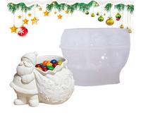 Genérico Stampo in Silicone per Vasi Da Fiori - Silicona 10,7x9x7,8 Cm | Stampo Siicone 3D Babbo Natale Cemento with Resistente, CASA, Laboratorio, Forma Cemento per Decorazione Domestica | Feste