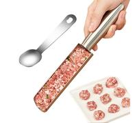 Genérico Stampo Polpette - Strumento Manuale, Cucchiaio Spatola Set Cucina 304 Acciaio, Macchina Formare Palline Carne Pesce DIY, Antiaderente Impasto Gadget Kit | For Chef Mamma Ristorante