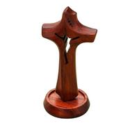 Genérico Standing Cross - Wooden Standing Cross, Catholic Wooden Statue Decoration - Jesus Christ Standingg Cros Use For Table Centerpiece Church Desk Housewarming Living Room Bedroom Shelf Dining