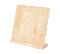 Genérico Standing Pegboard Display - Handcrafted Wooden Peg Board Rack, Adjustable Jewelry Organizer Stand, Sturdy System | Compact For Craft Fairs, Keychains, Necklaces, Accessories, Home Storage