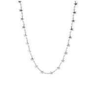 Genérico Star Necklace Bracelet - Simple Delicate 18K Gold Plated/Rose Gold/Silver Plated Pendant Chain Handmade Star Chokers Necklaces (Silver-Bracelet)