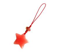 Genérico Star Phone Charm - Unique Phone Pendant | Small Star Mobile Phones Chain Decoration | Luminous Keychain Bag Accessory For Couples Gift, Resin Hand-Woven Five-Pointed Jewelry