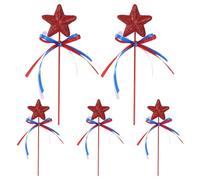Genérico Star Wand, Glittery Fairy Stick, Enchanting Costume Accessory, Elegant Prop, Charming Sparkly Toy (5 Pack), for Halloween Pageant Theater Parade Photoshoot