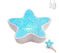 Genérico Starfish Ocean Projection Lamp, Romantic Water Ripple Night Light for Bedroom, 7 Colors LED Starfish Lamp for Room Decor, Ambient Mood Lighting, Meditation Relaxation (1pcs)