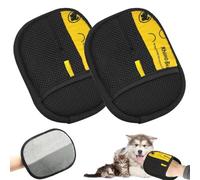 Genérico Static Removal Gloves for Pet Hair | 2 Pieces Pet Static Hair Removal Gloves - Reusable Grooming Brush Dog Cleaning Supplies Shedding Mitt for Clothing Sofa Kitten Furniture