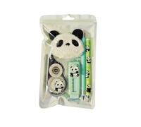 Genérico Stationery Gift Set - Animal Pen for Kids | Cute Supplies with Plush Pendant, Eraser Correction Tape, Classroom Writing Tools for School College Study Note Taking