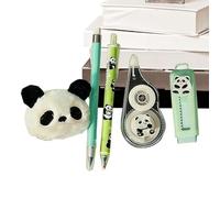 Genérico Stationery Set For Girls - Plush, Animal Design Pencil Pen Combo | Cute Eraser And Plush Pendant Included, School Supplies Set For School, College, Classroom, Note Taking, Study