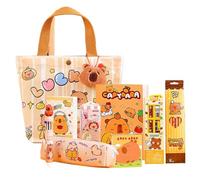 Genérico Stationery Sets | Pens Case Stick Notebook Kit, Capybara Cute School Supplies For Teens Boys Girls Students Kids Home Kindergarten Use, Handy Piece For Daily Writing And Simple Creative