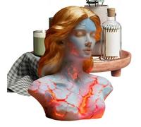 Genérico Statue Desk Lamp, 3D Cracked Soul Sculpture Ornament, Nursery Room Light, for Renters Home Hallway Office Hotel Bedroom Study Bedside Nightstand