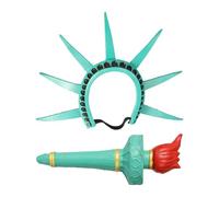Genérico Statue Of Torch And Set - Adjustable Headband With Foam Torch | Festival Party Masquerade Headdress | Patriotic Role-Playing Accessory For Halloween Cosplay (Color Difference OK)