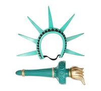 Genérico Statue Of Torch And Set - Adjustable Headband With Foam Torch | Festival Party Masquerade Headdress | Patriotic Role-Playing Accessory For Halloween Cosplay (Color Difference OK)