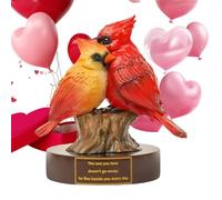 Genérico Statuetta Di Rosso - Decorazione Casa Realistica Resina Romantica, Figurina Festa, Ornamentale Scultura | Elegante Soprammobile Regalo per Famiglia Marito Compleanno Uffici