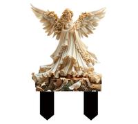 Genérico Statuette Ange - Piquet Ange fille Avec Pigeon | Décor en acrylique pour extérieur | Pour pelouse terrasse Balcon Cour | Accessoire décoratif élégant et Durable pour espaces extérieurs