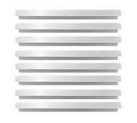 Generico Steam Table Dividers - 8 piezas de acero inoxidable | Rodas resistentes al calor para cocinas de tamaño completo y fraccional - Ideal para restaurantes, hoteles, escuelas, cafeterías y