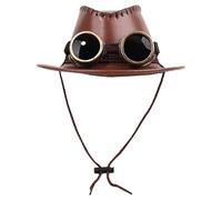 Genérico Steampunk Hats, Hat, Adjustable 22.05x22.83 pulgadas Top Hat Goggles, Costume Accessories for Partity, Festival, Cosplay, Fashion Shows, Masquerade, Vintage gótico Style