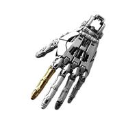 Genérico Steampunk Mechanical Hands Pendant Necklace,Mechanical Bionic Hand Pendant,Movable Finger Robot Hand Pendant Jewels