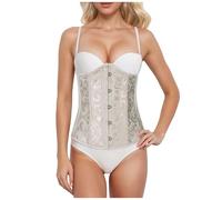 Genérico Steampunk Moldeador Corporal Damas con Jaca, Shapewear Elegante, Estilo Real Corsé Gótico Moldeo con Mangas Sin Huesos Cinturón Fiesta de Disfraces