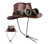Genérico Steampunk Top Hats For Men, Vintage Costume Hat With Goggles Decor, Retro Victorian Accessory For Cosplay, Fashion Shows, Masquerade, Festivals, Parties, Themed Events, 22.05-22.83 In