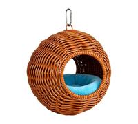 Genérico Steel Frame Bird Nest For Cage, Bird Nest For Cage | Chew-Resistant Washable Nesting Bedding | Small Birds Bed Hammock Fors Small Parrots Canary Lovebird Bedding Living Room Home Indoor