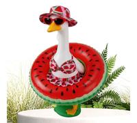 Genérico Stehgans-Bikini,Verandagans-Sommeroutfit -Badeanzug-Set Mit Hut Und Sonnenbrille | -Gans Kleidung - Für Terrasse, Garten, Hof, Tür, Rasen, Zuhause, Innenbereich, Außenbereich, St