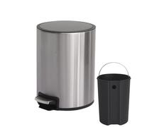 Genérico Step Open Trash Can - Stainless Toilet Bin | Bathroom Accessories With Slow Close Lid, Waste Baskets For Restrooms, Waste Bin, Bathroom Bins For Restaurant, Dorm And Apartment