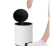 Genérico Step Open Trash Can - Stainless Toilet Bin | Bathroom Accessories with Slow Close Lid, Waste Baskets for Restrooms, Waste Bin, Bathroom Bins for Restaurant, Dorm and Apartment