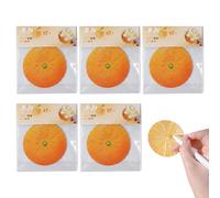 Genérico Sticky Notes,Colorful Self-Stick Note Pad, Fruit Sticky Notes, 5 Pieces Orange Shaped Pad, 8cm Note For Office School Classroom Desk College Work Home Couples Friends Students