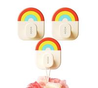 Genérico Sticky Wall Hooks, Coat Hanger For Wall, 3 Pieces Hanger Holder, Shower Bathroom Door Ceiling Kitchen Coat Key Window Dorm Towel Closet Clothes