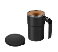 Generico Stirring Coffee Mug, Coffee Cup, Tea Mug, Automatic Rechargeable Magnetic Mixer 3.15x5.43 Inches for Convenient Home & Workplace Drink Mixing Solution, Black, White