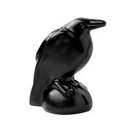 Genérico Stone Crow Statue, Obsidian Crystal Handmade Crow Figurine, Used for Crystal Healing, Clearing of Negative Emotions & Chakra Balance, Meditation Space Home Decor Accent