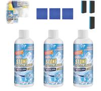 Genérico Stone Crystal Plating Agent, Stone Polishing and Coating Agent, Kitchen Oil Stain Cleaner, Marble Stain Remover, Marble Countertop Stain Remover (3PCS)