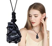 Genérico Stone Pendant - Natural Spiritual Protection Necklace, Rope Cord