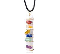 Genérico Stone Pendant, Pendants With Copper Cable Wrap, 2.28 Inches Colorful & Versatile Design, Wire Enclose Necklace Making for Girls, Daily Wear and Yoga Charm